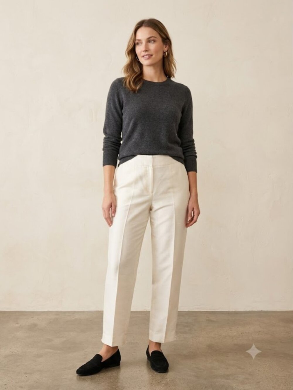 Liz Claiborne Shantung Dupion Silk Trousers